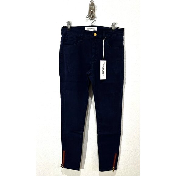 Etienne Marcel Jeans, Dark Denim Skinny Jeans with zipper at bottom Size 29 - Picture 1 of 4